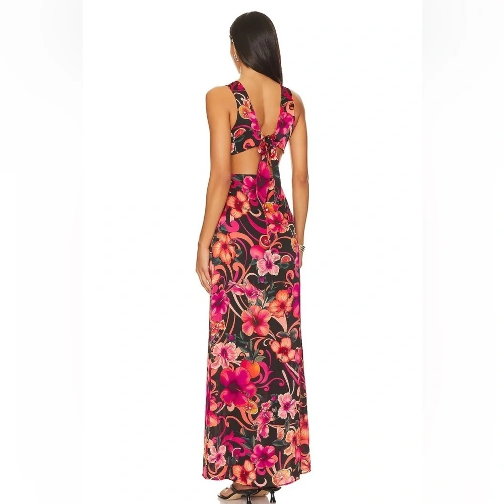 NWOT Revolve CIN CIN Vega Maxi Dress in Hibiscus Pink. Size small. - Picture 2 of 4
